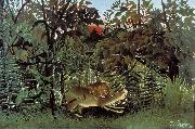 Henri Rousseau The Hungry Lion Throws Itself on the Antelope oil painting on canvas